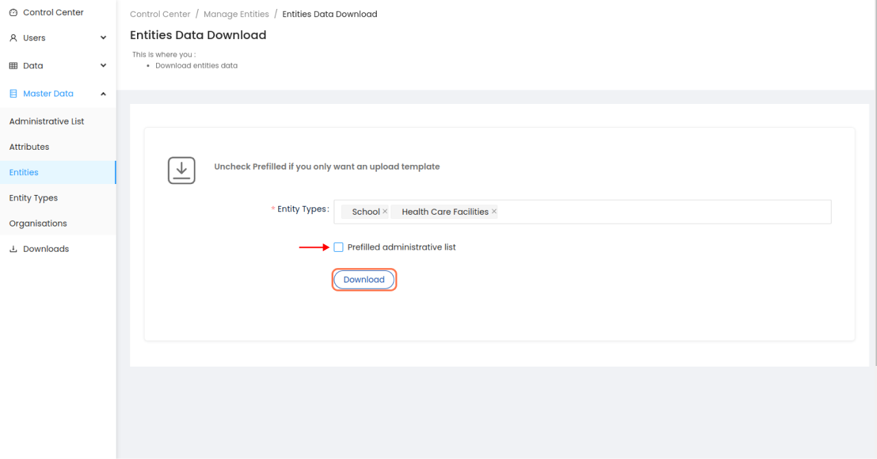 Entity download step-3