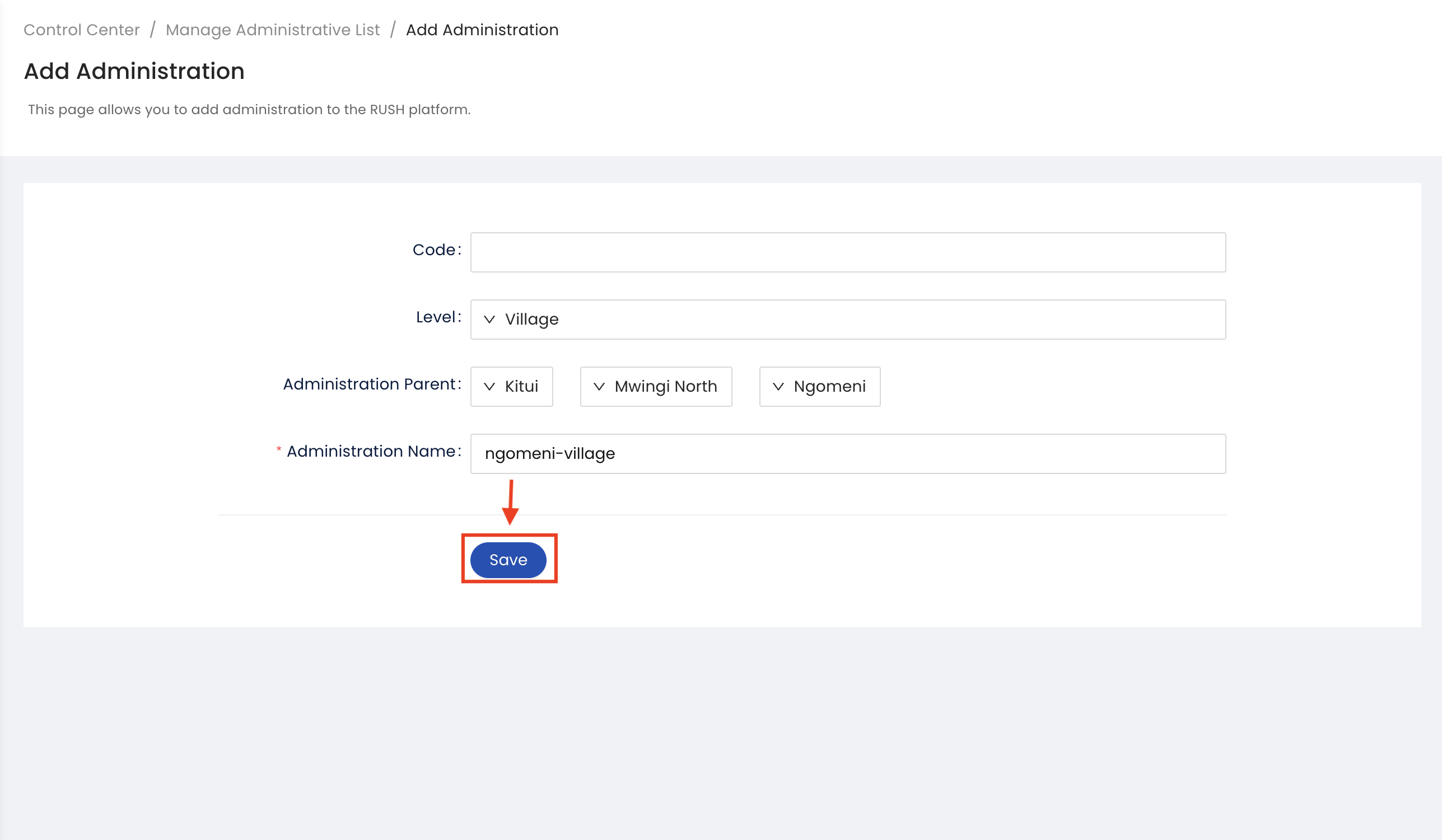 Add Administration